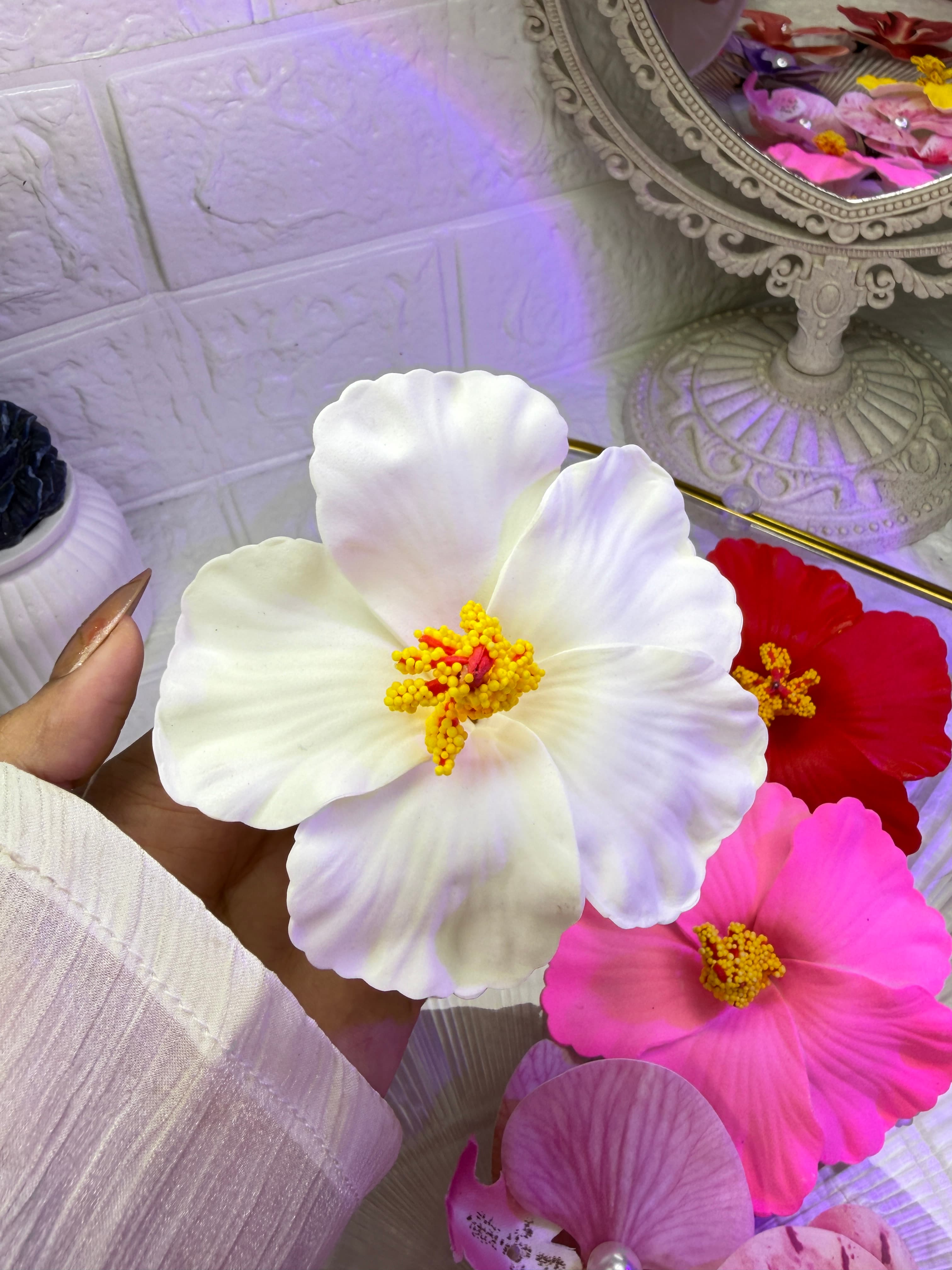 🌺 Hibiscus Flower Hair Clip